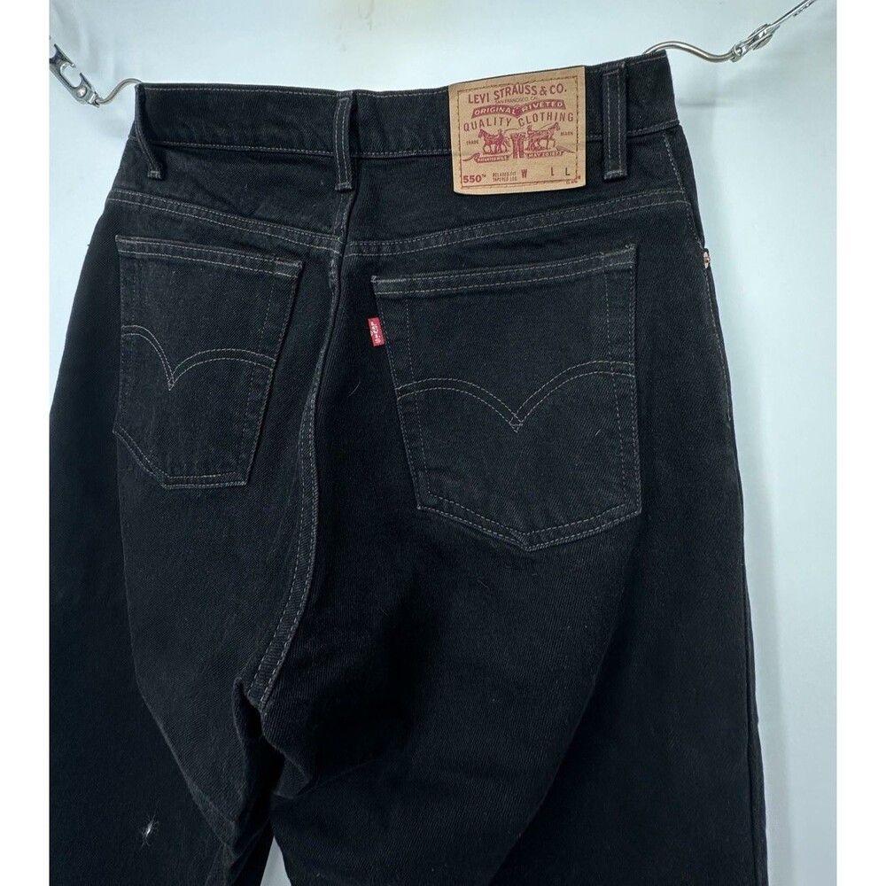 Levis 550 Vintage Jean Womens 10 L 30X33 Black Fade Relaxed Fit Tapered Leg Y2K‎